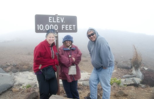 Bundled up at the summit