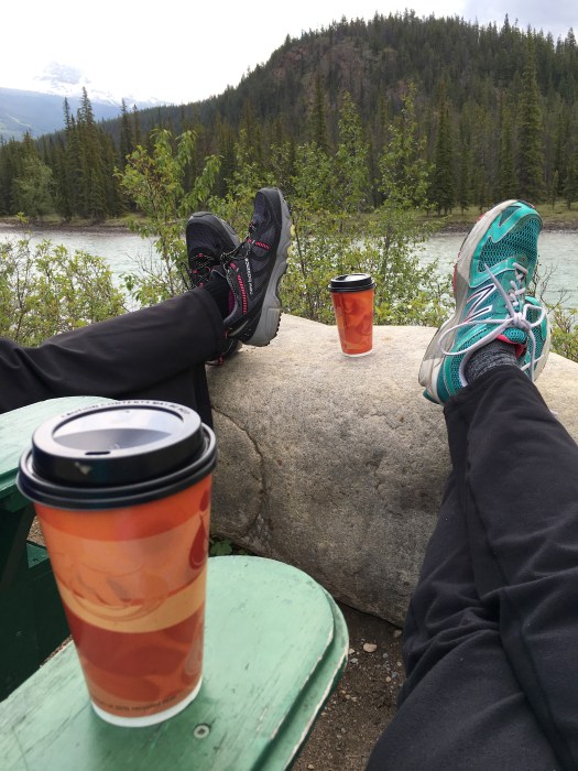 Relaxing with coffee