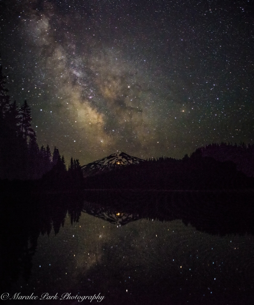 Milky Way over Mt. Bachelor from Todd Lake