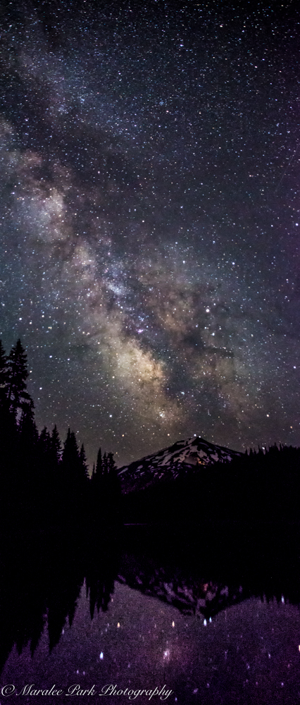 Milky Way over Mt. Bachelor taken from Todd Lake