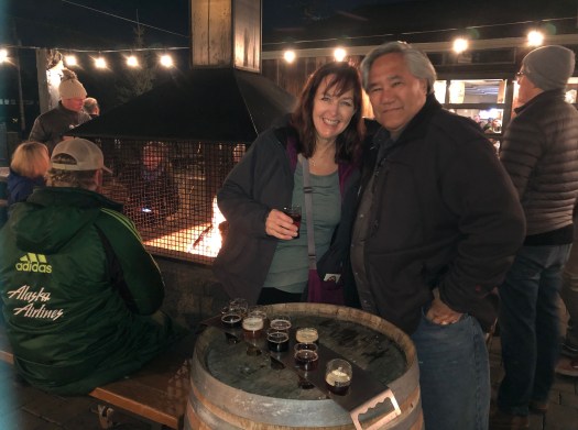 My sister and my hubby.