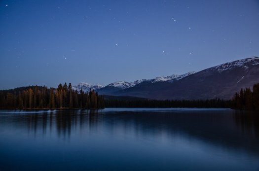 Nighttime at Fairmont Jasper Park Lodge