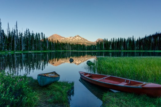 Canoes at Scott Lake