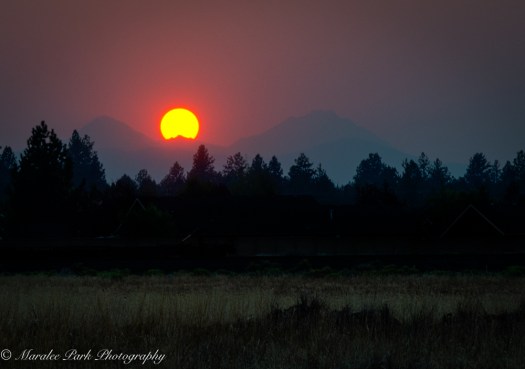 Fiery sunset